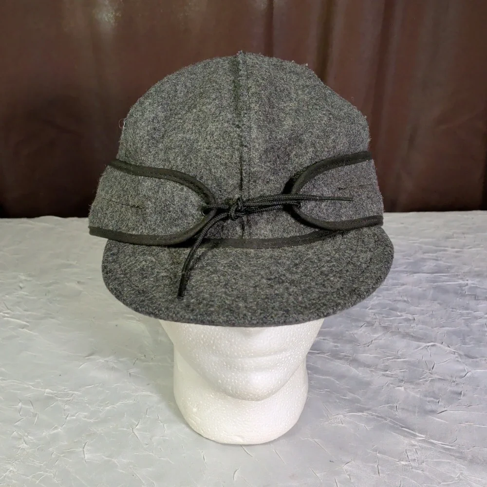 Stormy Kromer Original Kromer Cap Mens Size 7 3/8 Wool Hat Ear Flap Gray